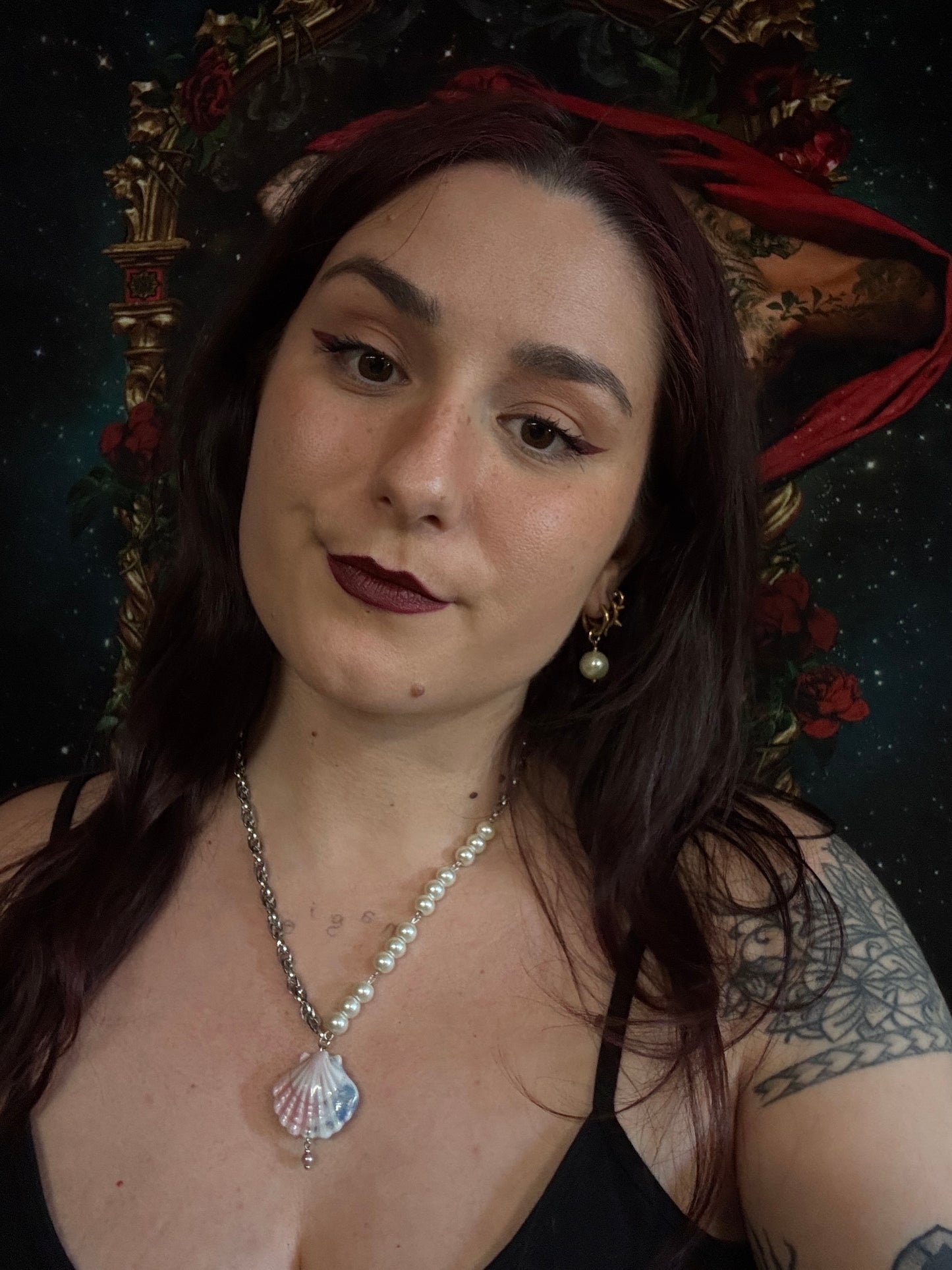 Collier Néreides argenté (rose) - Collection Signature Atelier Saturne