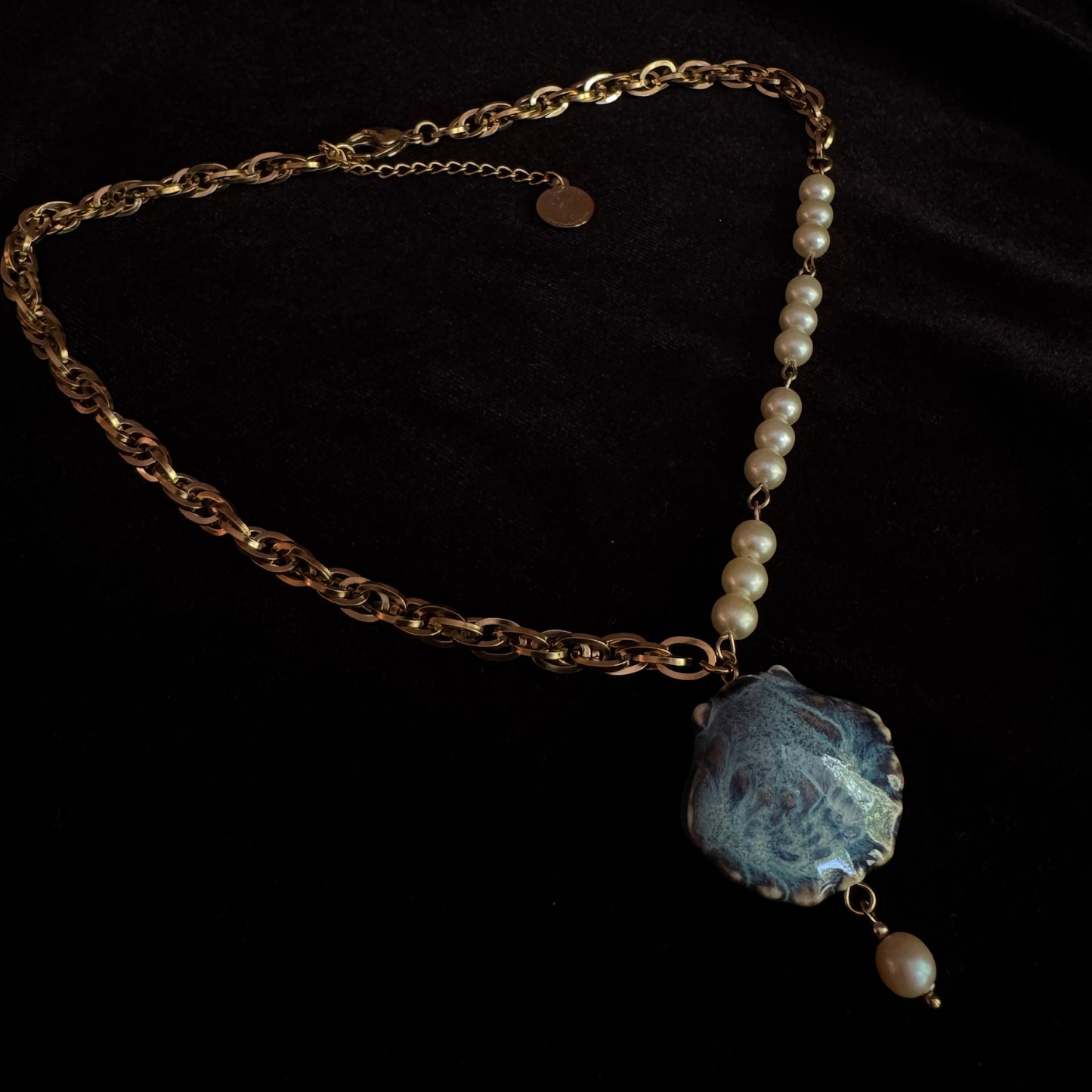 Collier Néreides dorés (Océan) - Collection Signature Atelier Saturne