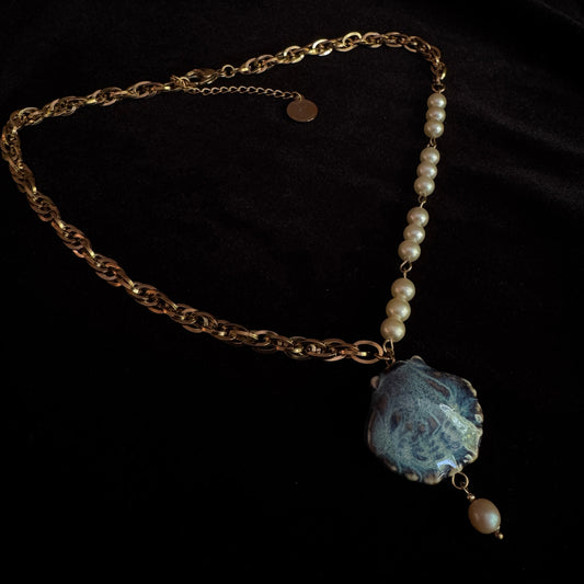 Collier Néreides dorés (Océan) - Collection Signature Atelier Saturne