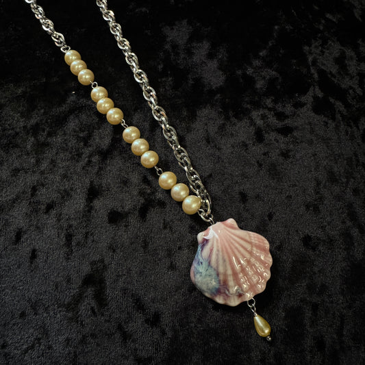 Collier Néreides argenté (rose) - Collection Signature Atelier Saturne