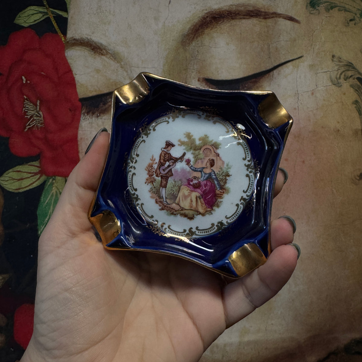 Cendrier/coupelle décorative ramenée du sud de la France 🇫🇷 porcelaine de limoges
