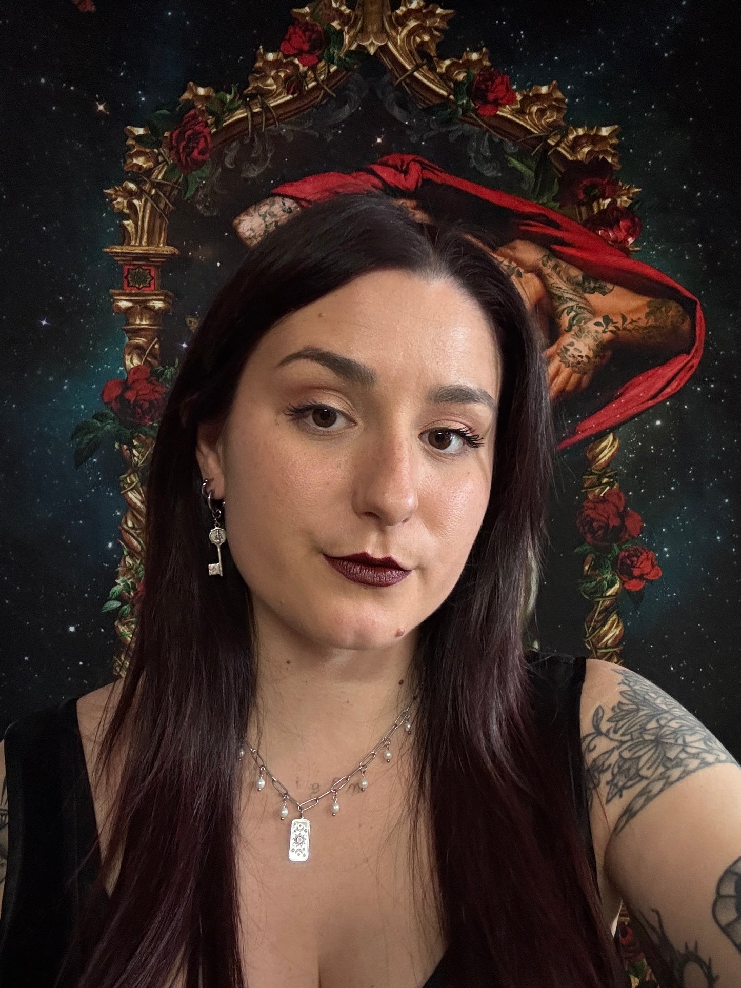 Magical and upcycled earrings: Devotional key 