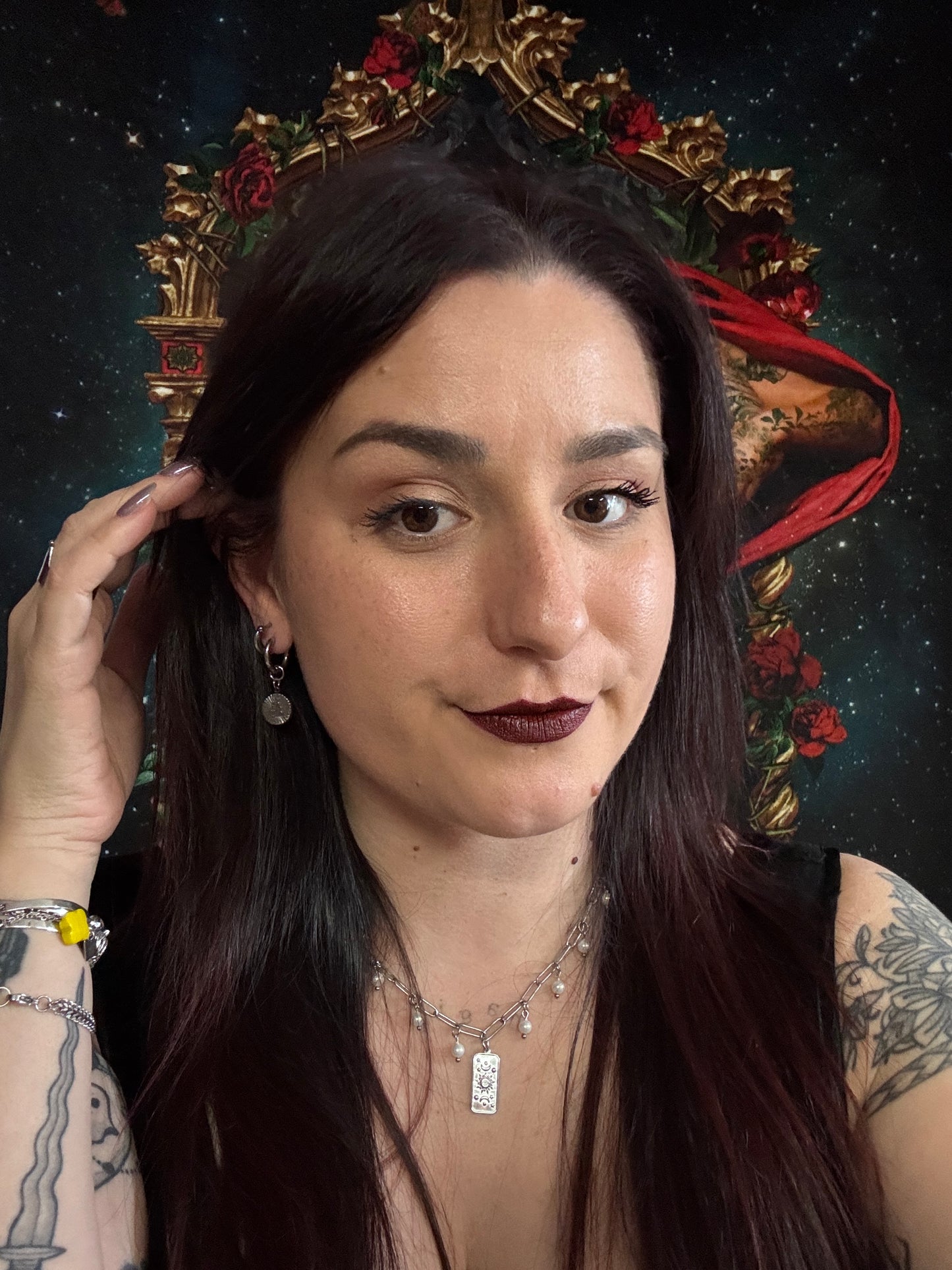 Magical and upcycled earrings: Dracula's Snake (Romanian Pearl) 