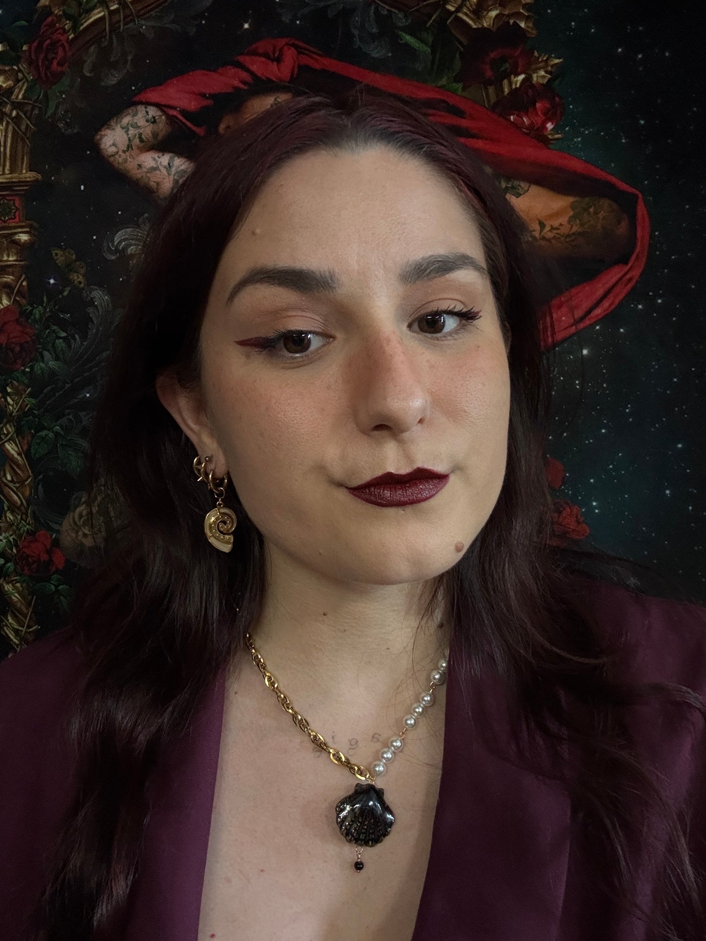 Boucles d’oreilles magiques et upcyclées : Thalassa (nacre et perle d’eau douce)
