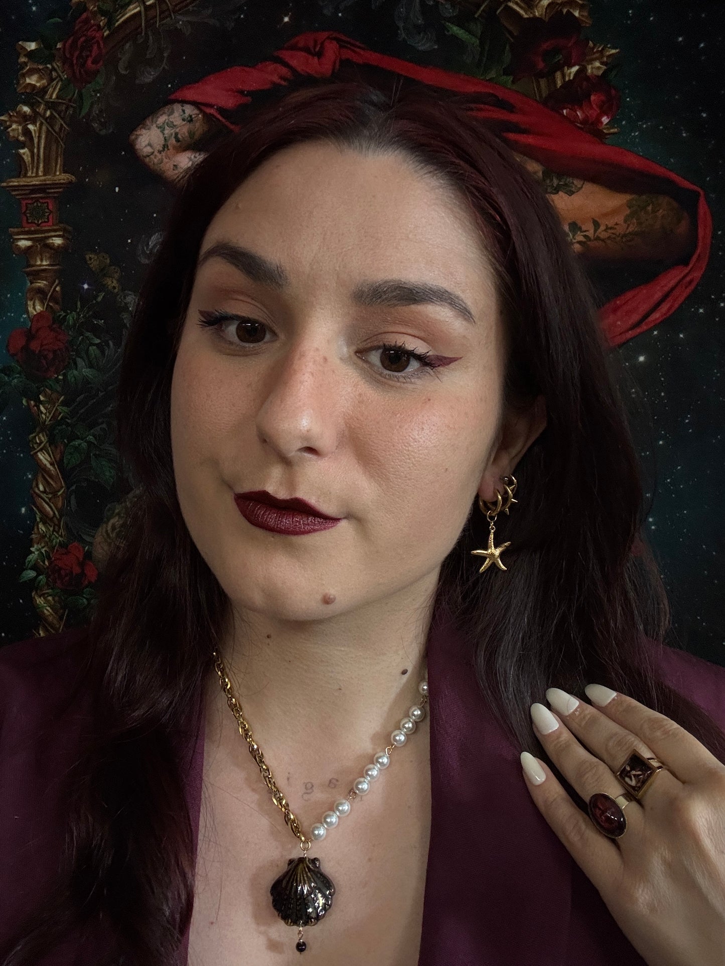 Boucles d’oreilles magiques et upcyclées : Étoile magique (en nacre)