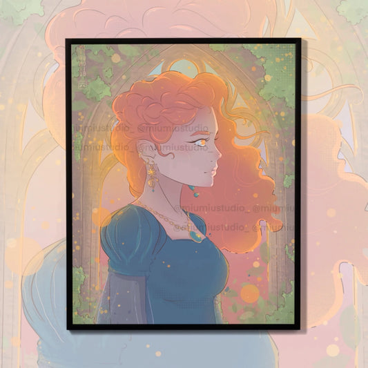 Affiche mystique la médiévale – Collection les muses d’Atelier Saturne ✨