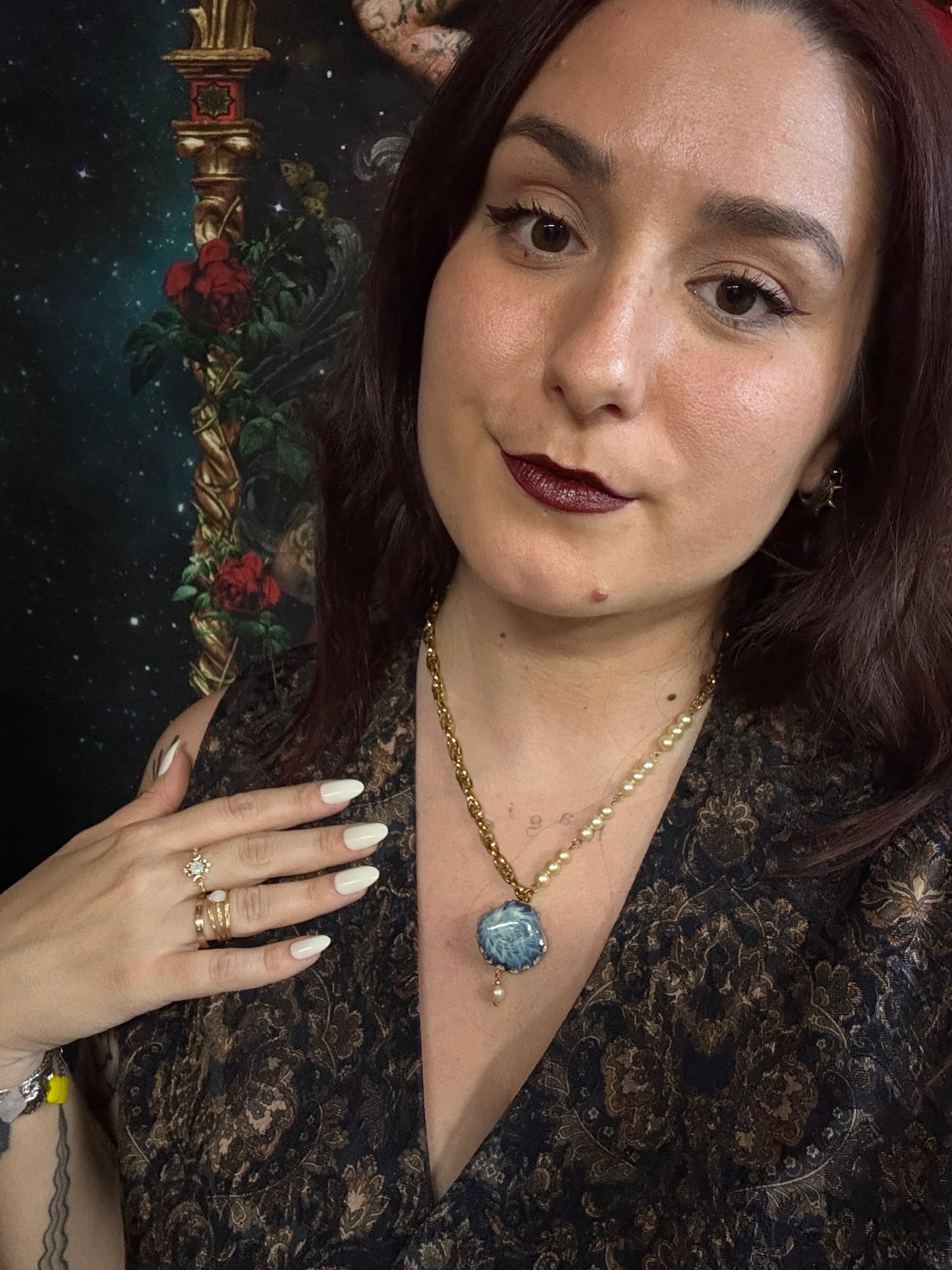 Collier Néreides dorés (Océan) - Collection Signature Atelier Saturne
