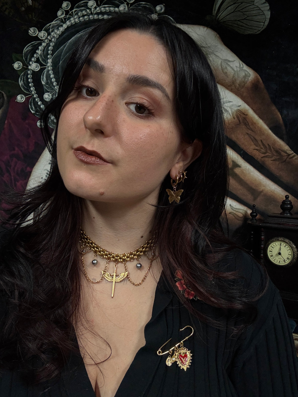 Boucles d’oreilles magiques : Le Papillon d’Octobre (perles vintage japonaises automnales)