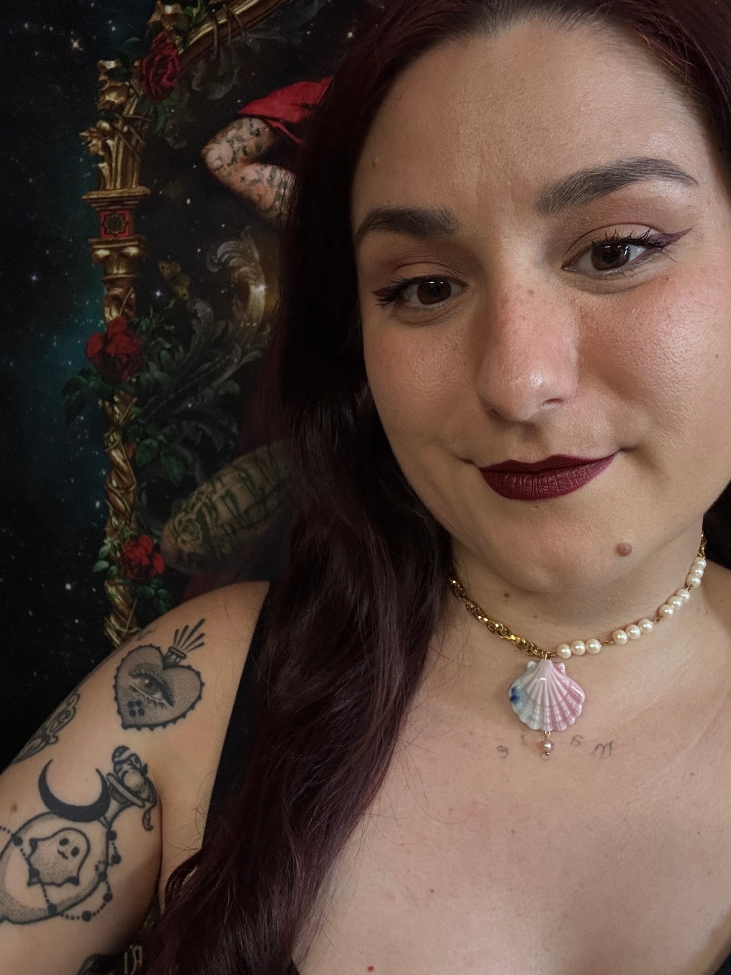 Collier Néreides dorés (rose) - Collection Signature Atelier Saturne