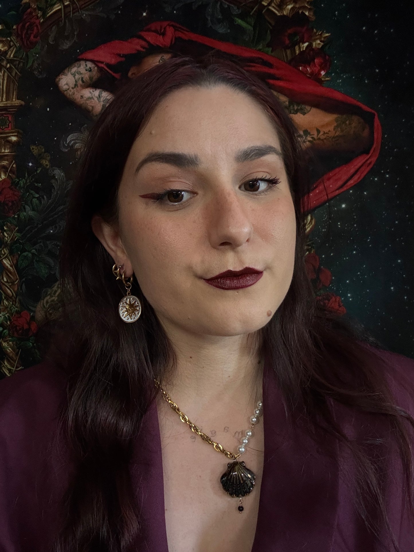 Boucles d’oreilles magiques et upcyclées : Le soleil (perles vintage du Japon)