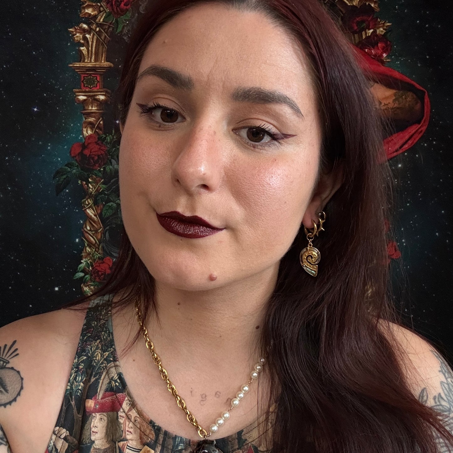 Boucles d’oreilles magiques et upcyclées : Séléria (Paua et perles vintage japonaises)