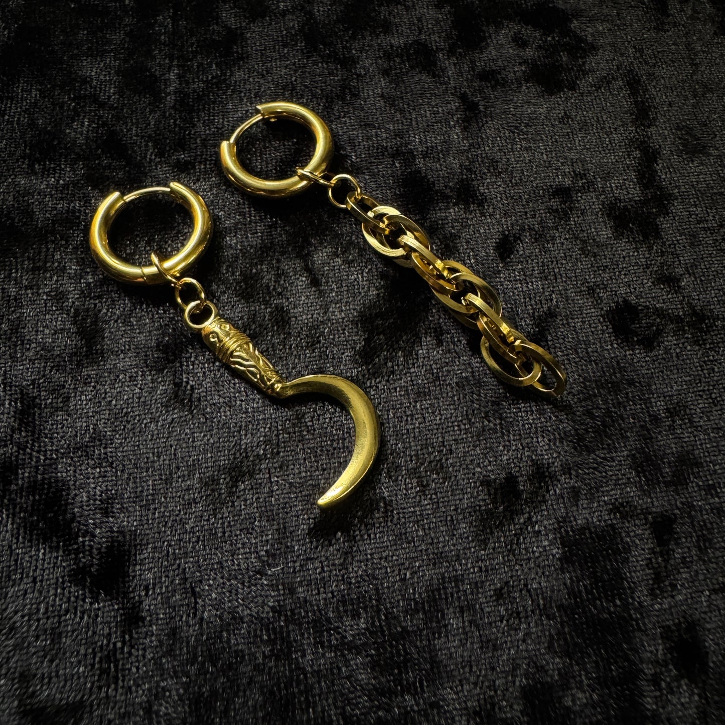 Boucles d’oreilles magiques et upcyclées : La faucheuse