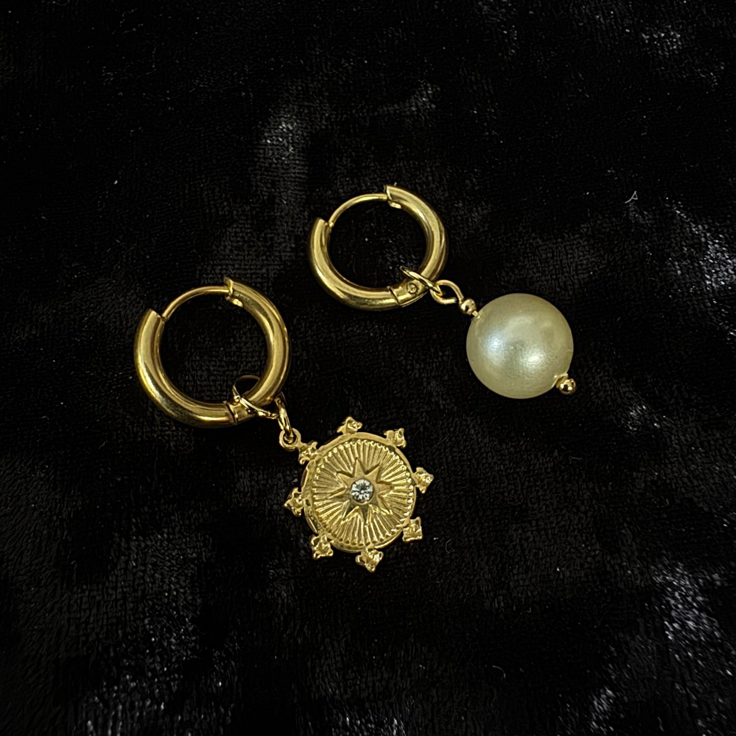 Boucles d'oreilles - Étoile magique (perle du Japon)