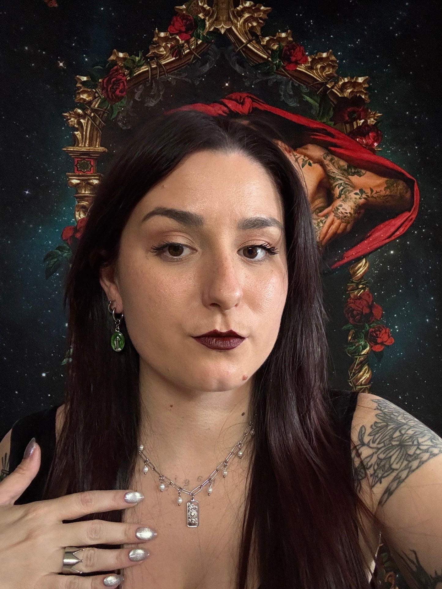 Magical and upcycled earrings: Holy Spirit (in mother-of-pearl) 