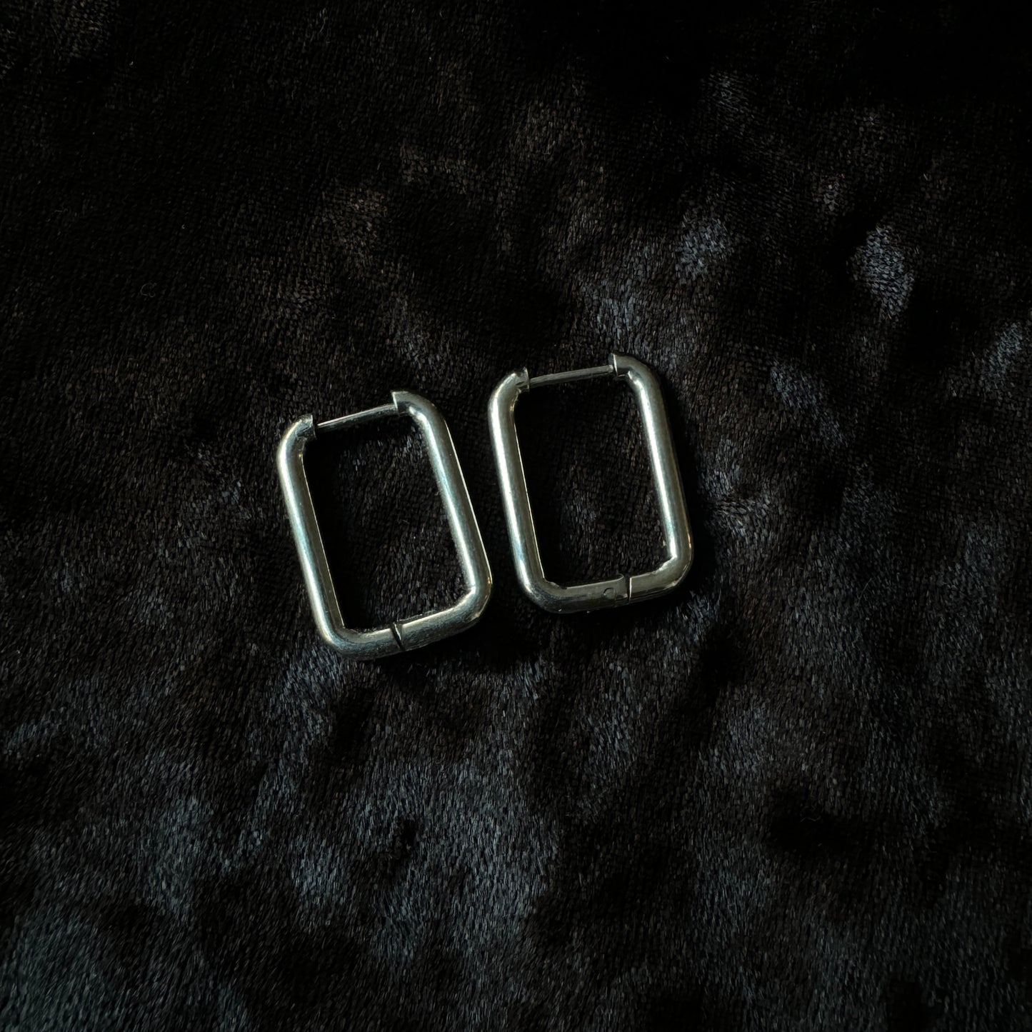 Boucles d’oreilles rectangulaires en acier inoxydable