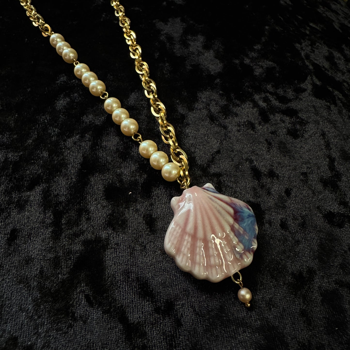 Collier Néreides dorés (rose) - Collection Signature Atelier Saturne