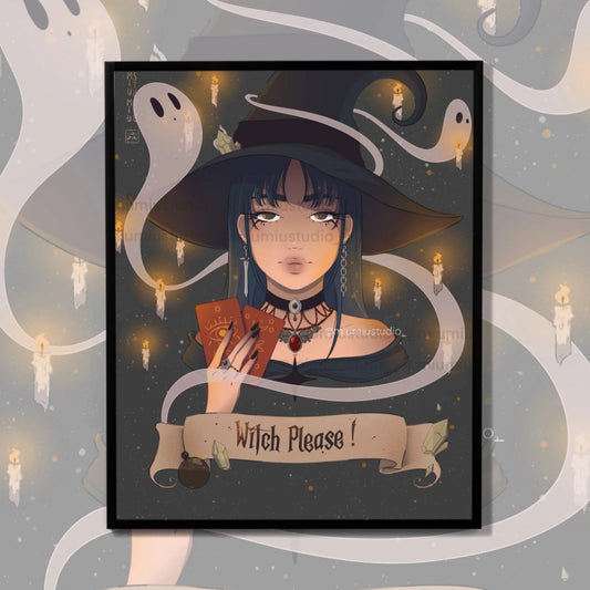 Affiche mystique La sorcière – Collection les muses d’Atelier Saturne ✨