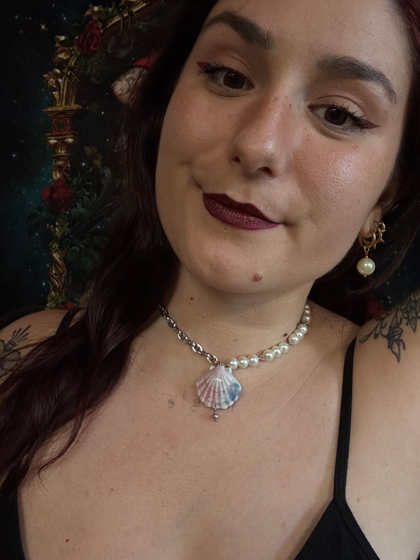 Collier Néreides argenté (rose) - Collection Signature Atelier Saturne
