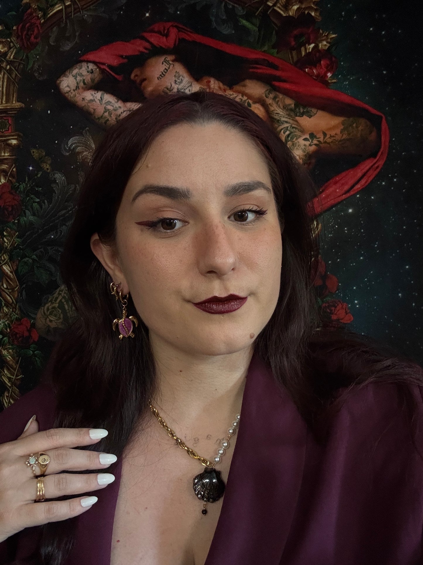 Boucles d’oreilles magiques et upcyclées : Maréa (nacre et perle d’eau douce)