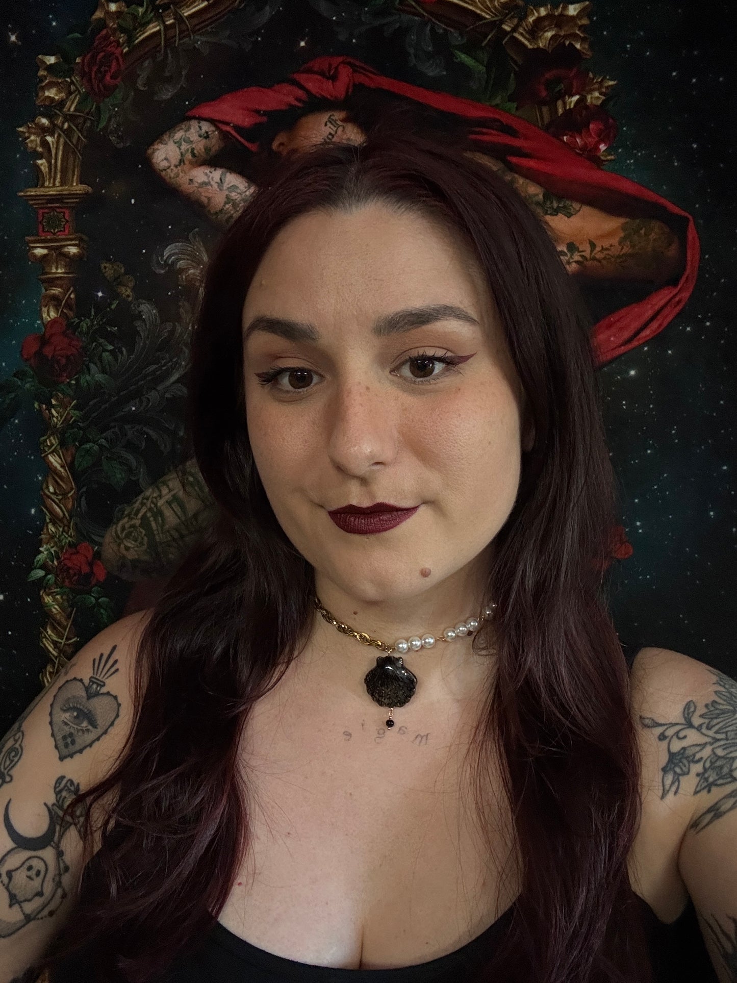 Collier Néreides dorés (noir) - Collection Signature Atelier Saturne