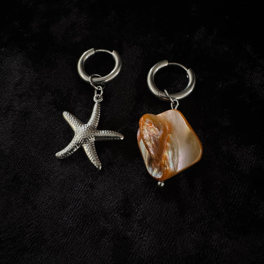 Magical and upcycled earrings: Salty potion 