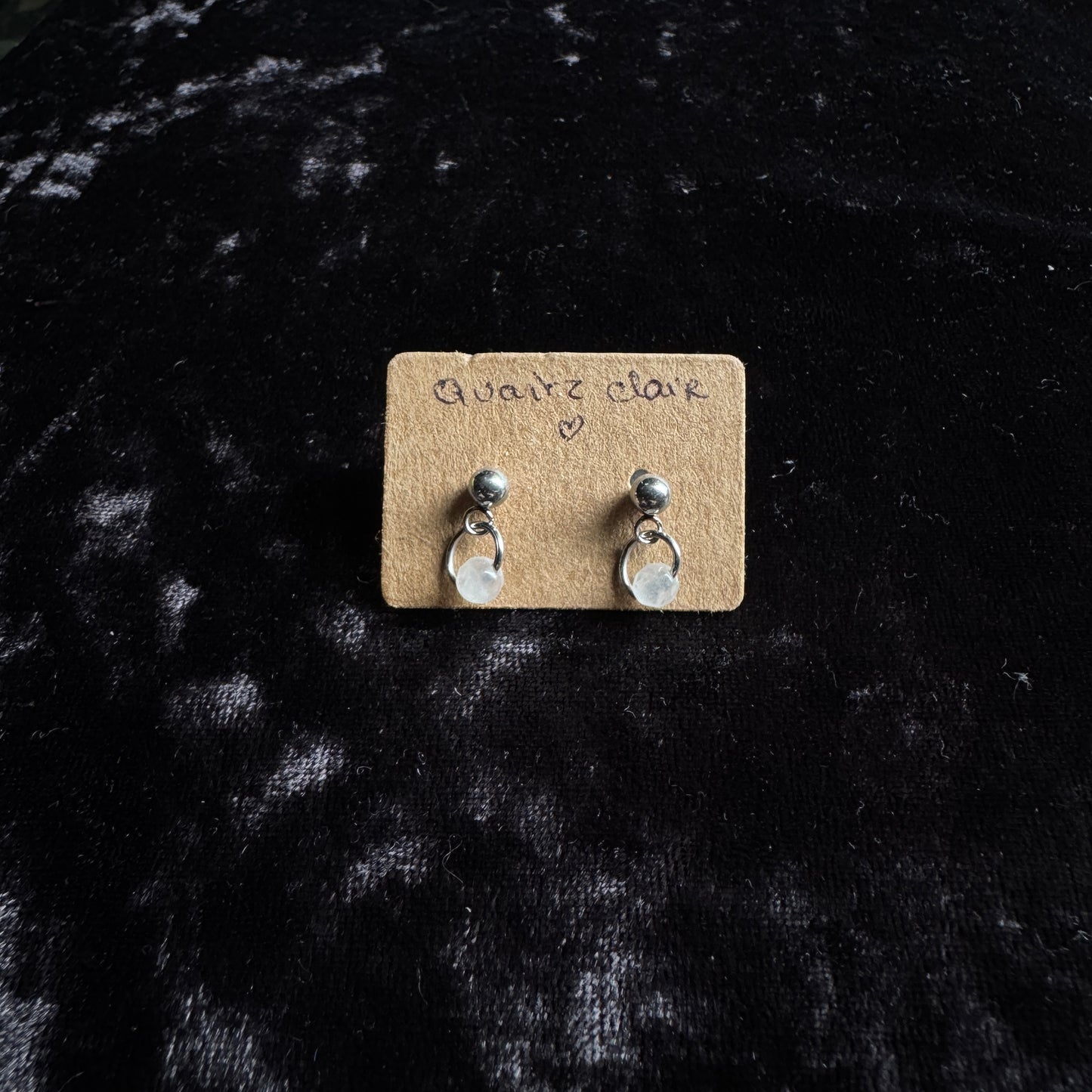Mini boucles d'oreilles magiques - Quartz clair