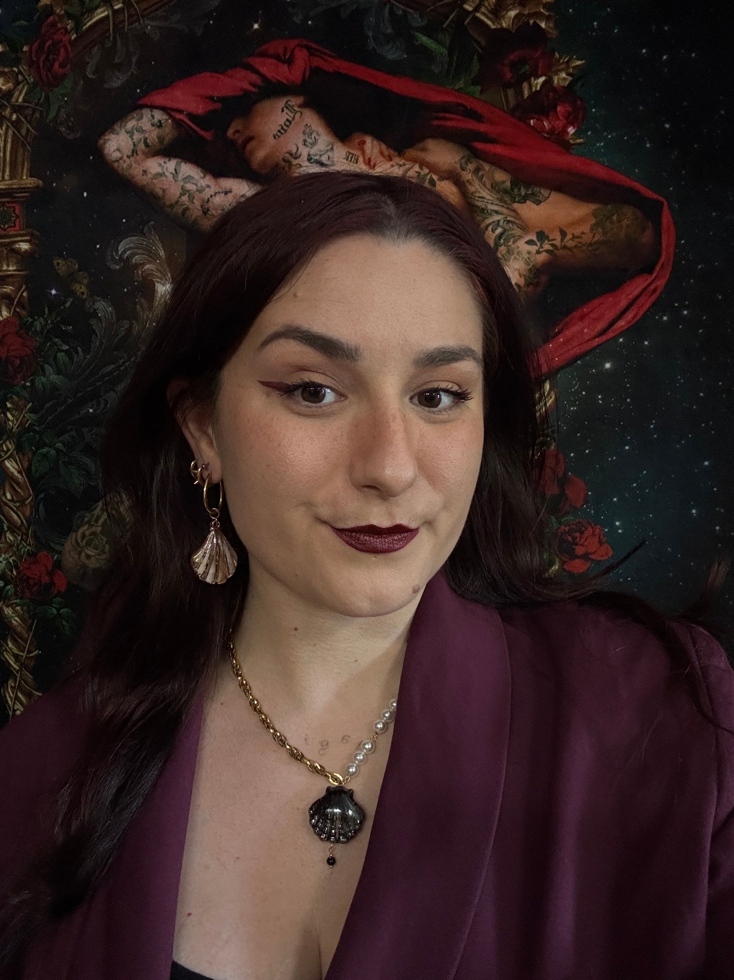 Boucles d’oreilles magiques et upcyclées : Selkie (nacre)