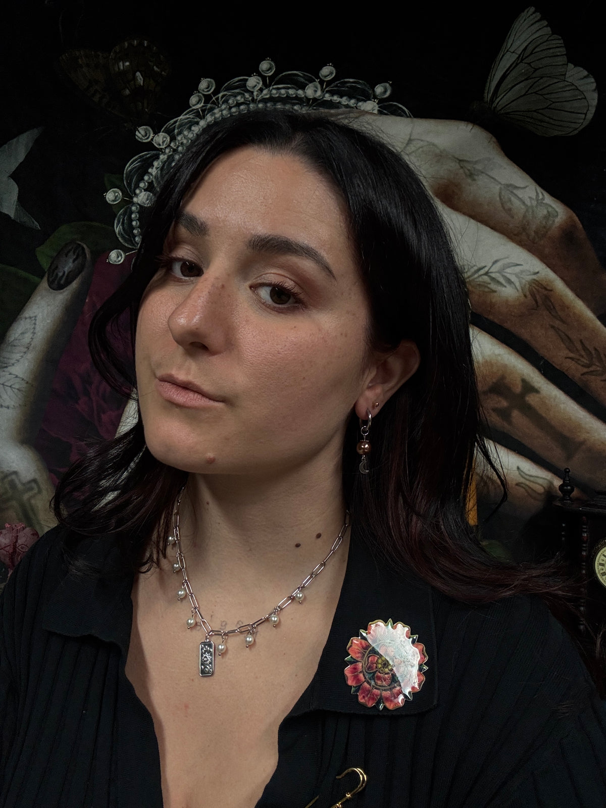 Boucles d’oreilles magiques :  Poussière d’Étoiles (perles vintage de France)
