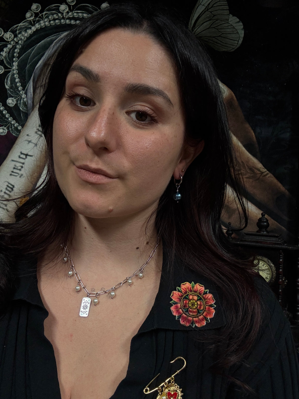 Boucles d’oreilles magiques : Ravenne (perle vintage du Japon)