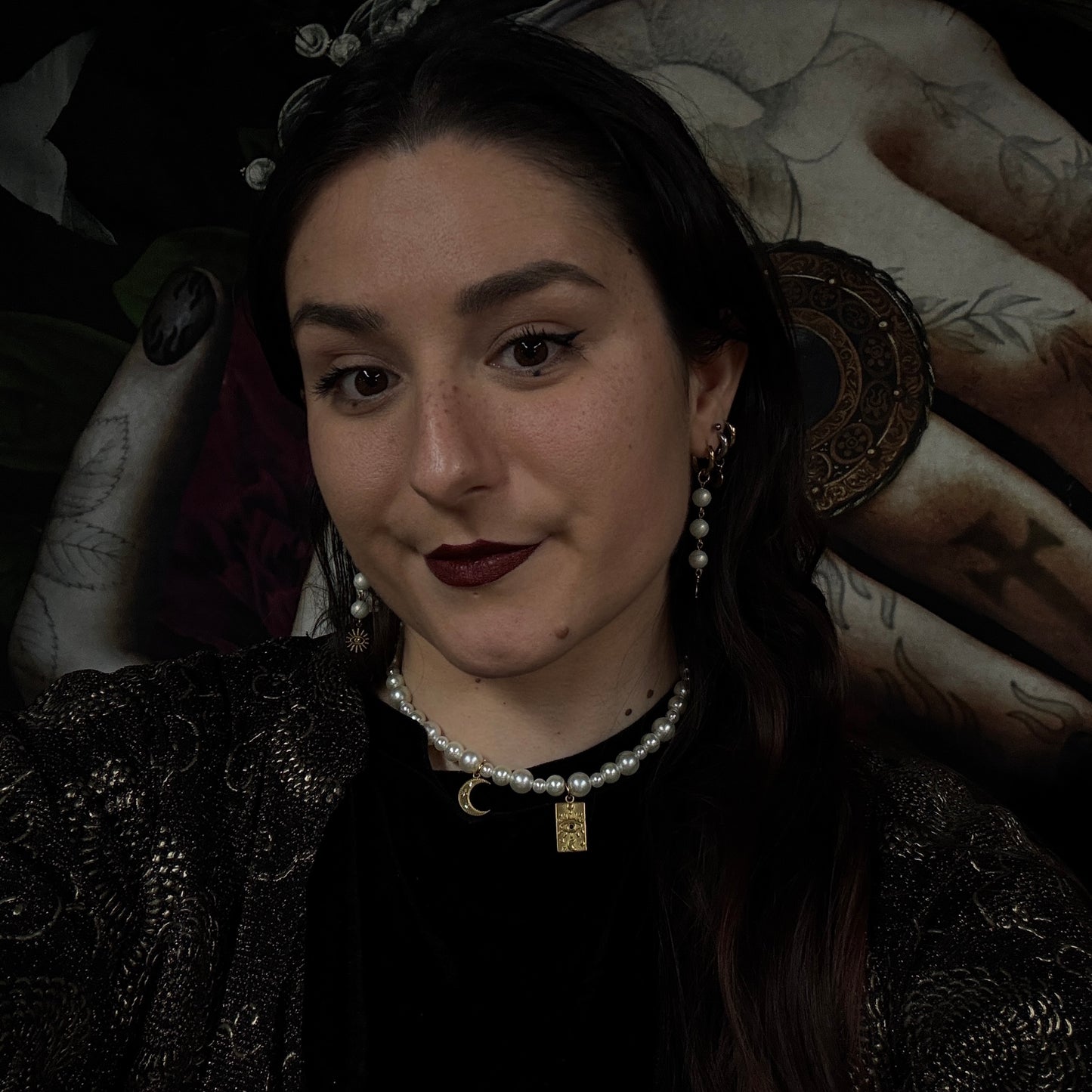 Collier Angélique (version dorée, perles du Japon)  - Collection Signature Atelier Saturne