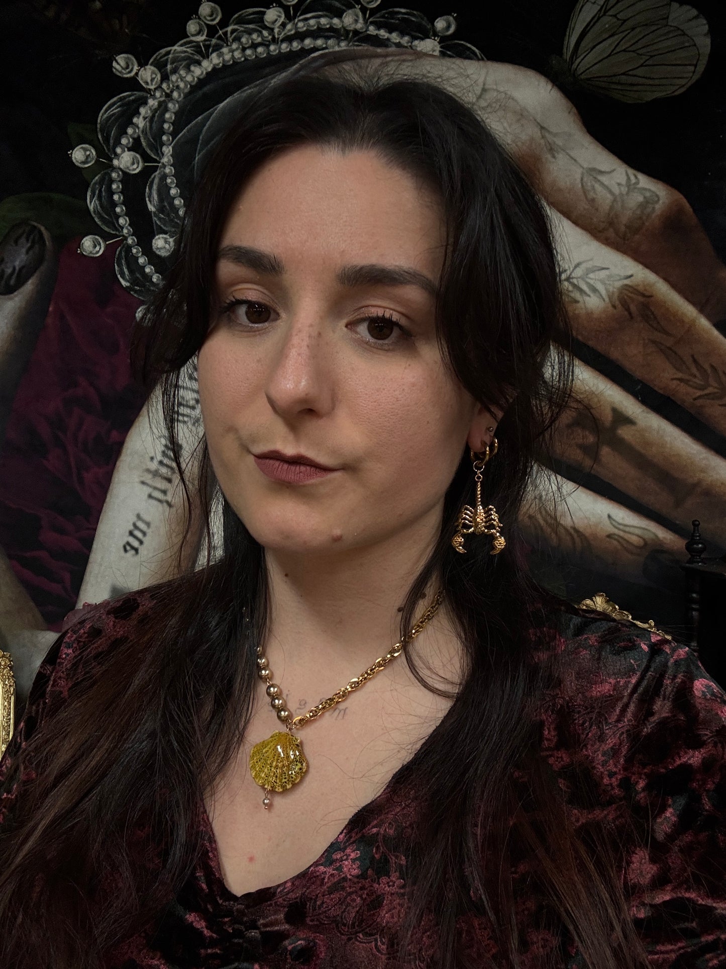 Boucles d'oreilles - Scorpio (avec onyx noire)