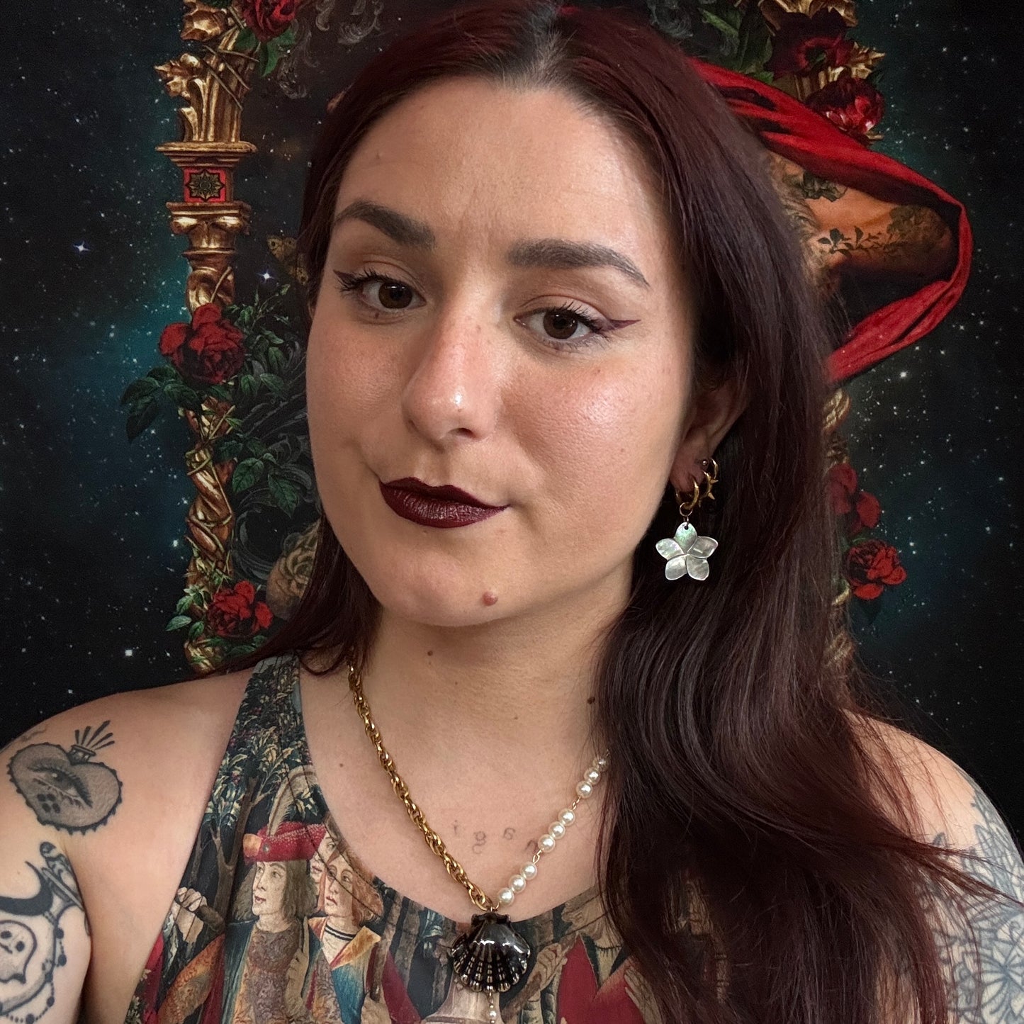 Boucles d’oreilles magiques et upcyclées : Silène (en nacre)