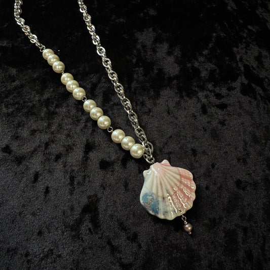 Collier Néreides argenté (rose) - Collection Signature Atelier Saturne