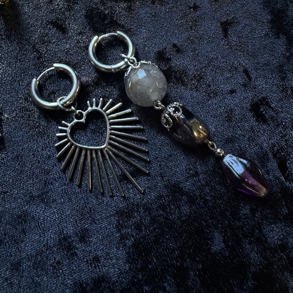 Boucles d’oreilles magiques : Mélusine (labradorite d’ecosse)