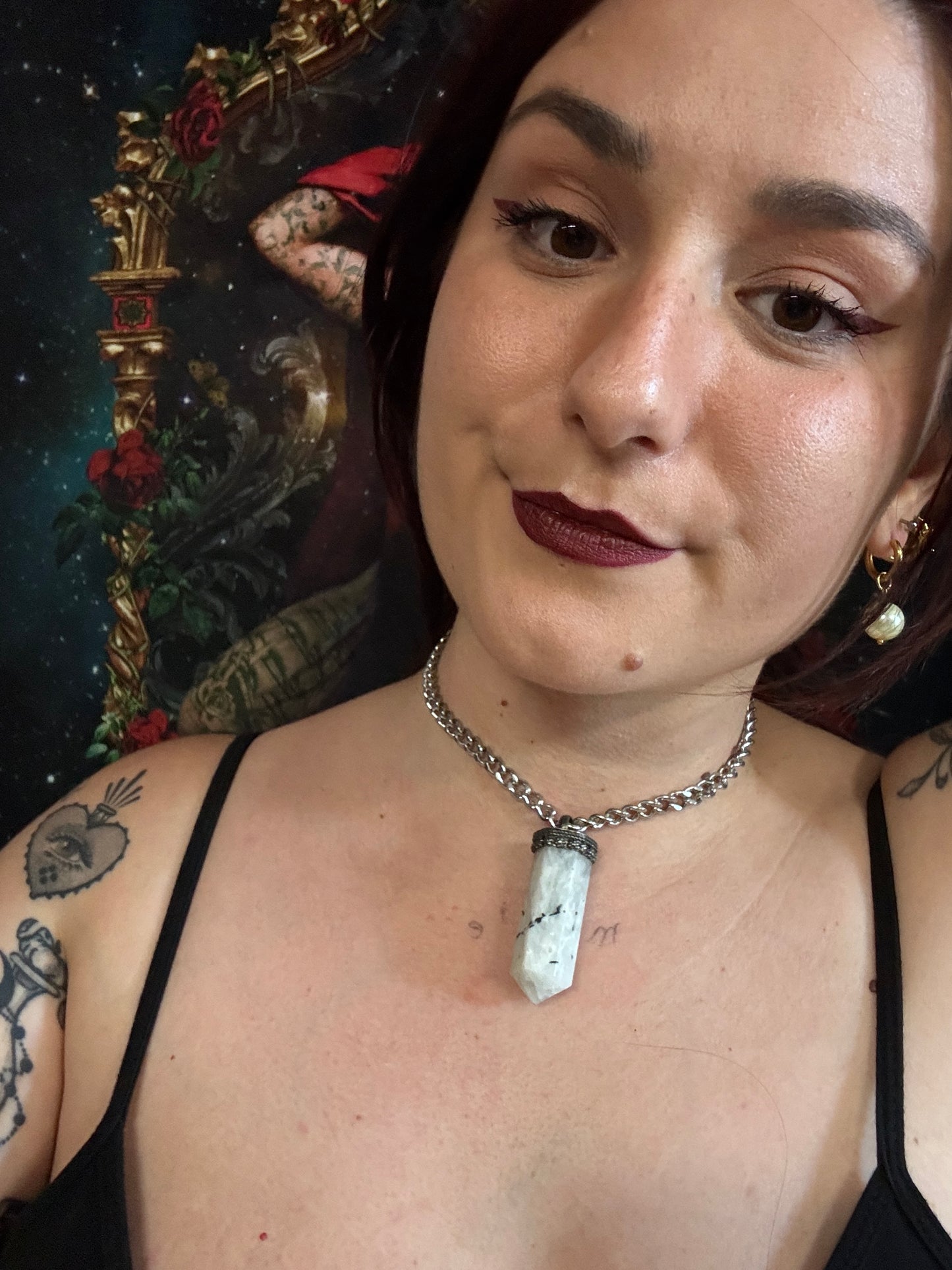 Collier unique de protection - labradorite blanche