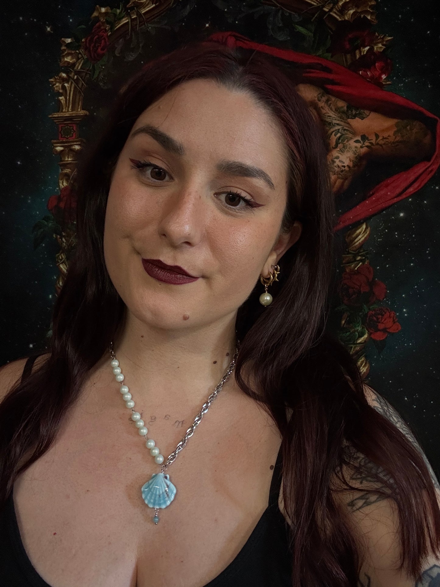 Collier Néreides argenté (Bleu clair) - Collection Signature Atelier Saturne