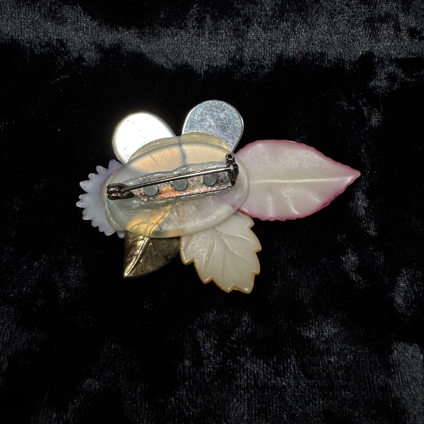 Broche vintage - bouquet champêtre
