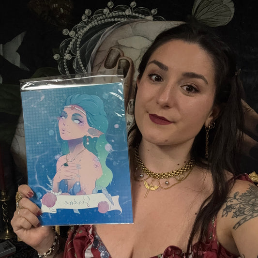 Affiche mystique la sirène  – Collection les muses d’Atelier Saturne ✨