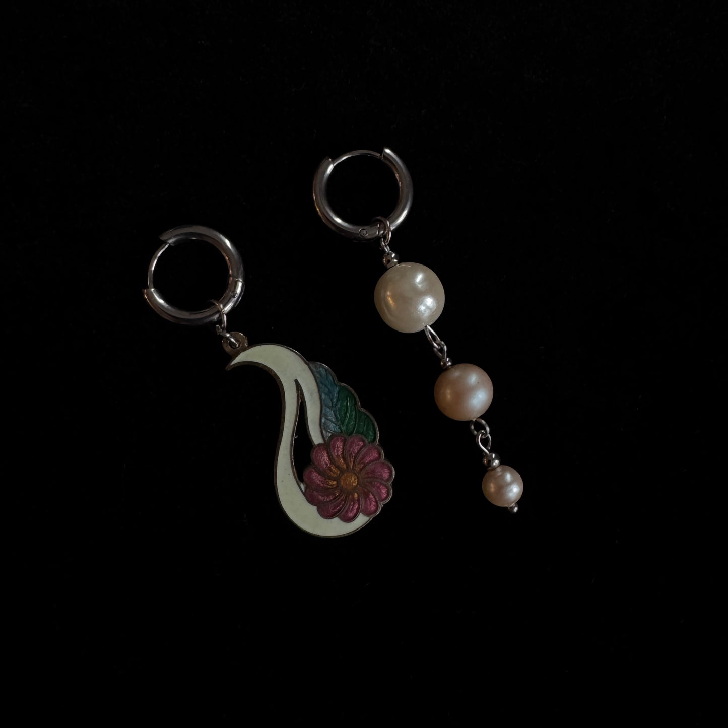 Boucles d'oreilles magiques et upcyclées - Isolde