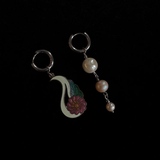 Boucles d'oreilles magiques et upcyclées - Isolde