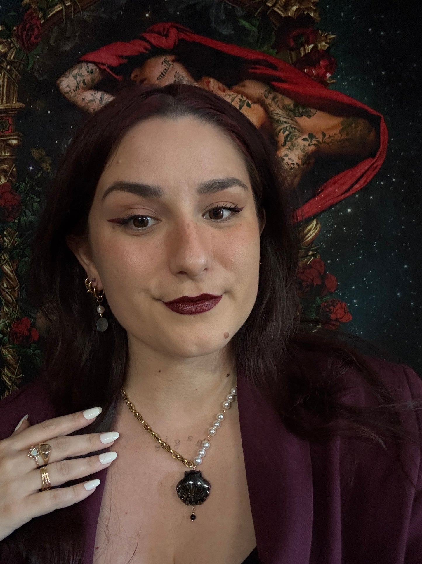 Boucles d’oreilles magiques et upcyclées : Azuréa (nacre et perle d’eau douce)