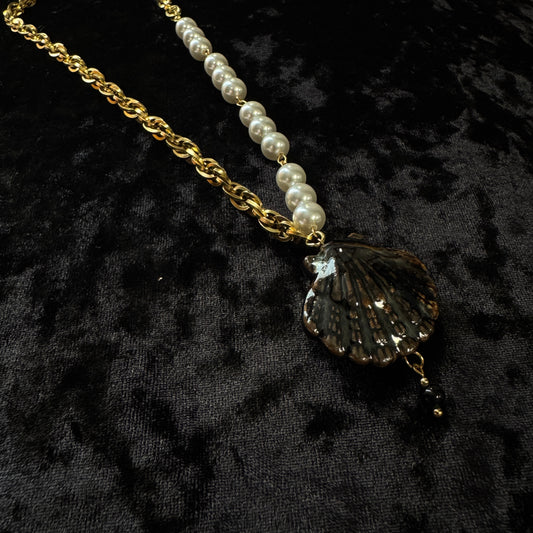 Collier Néreides dorés (noir) - Collection Signature Atelier Saturne