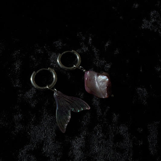 Magical and upcycled earrings: Sacred Aquamarine 