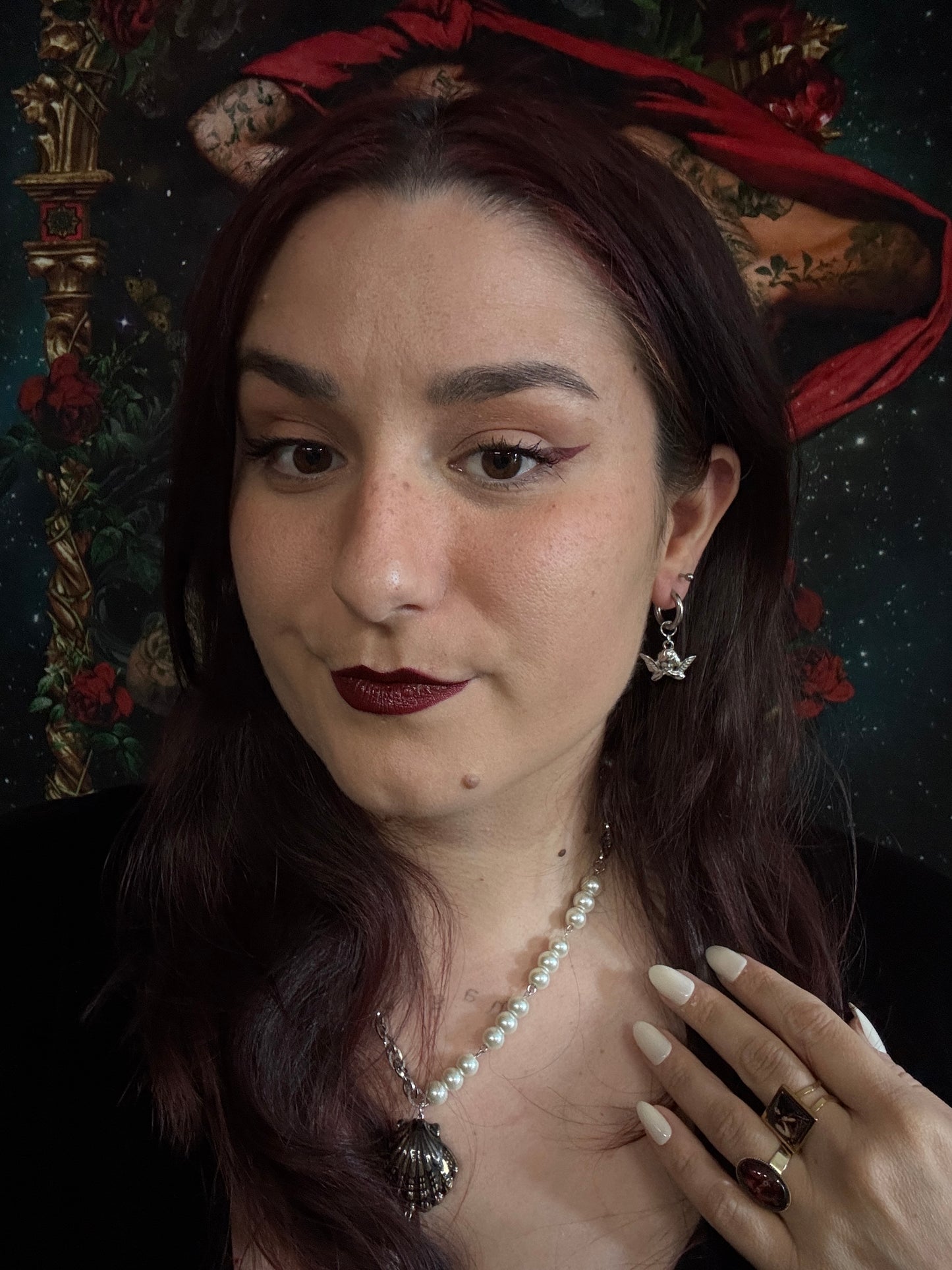 Boucles d’oreilles magiques et upcyclées : Velours du calme (perle du Japon)