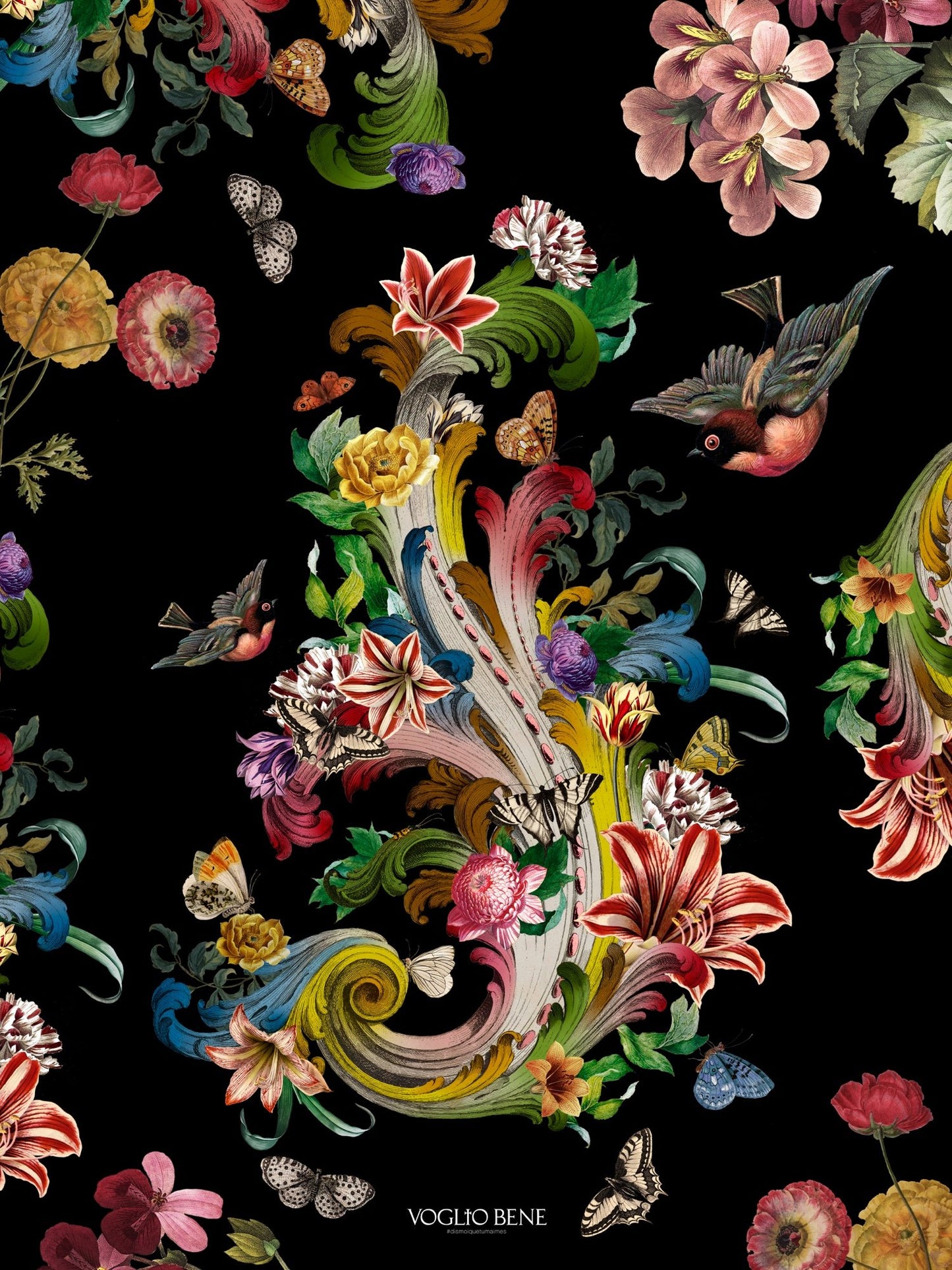Affiche A4 (+cadre offert) Voglio Bene : Fleurs de rocaille