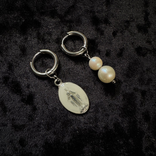 Boucles d’oreilles magiques et upcyclées : Miracle (perles du Japon)
