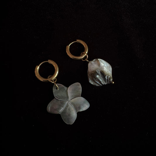 Boucles d’oreilles magiques et upcyclées : Silène (en nacre)