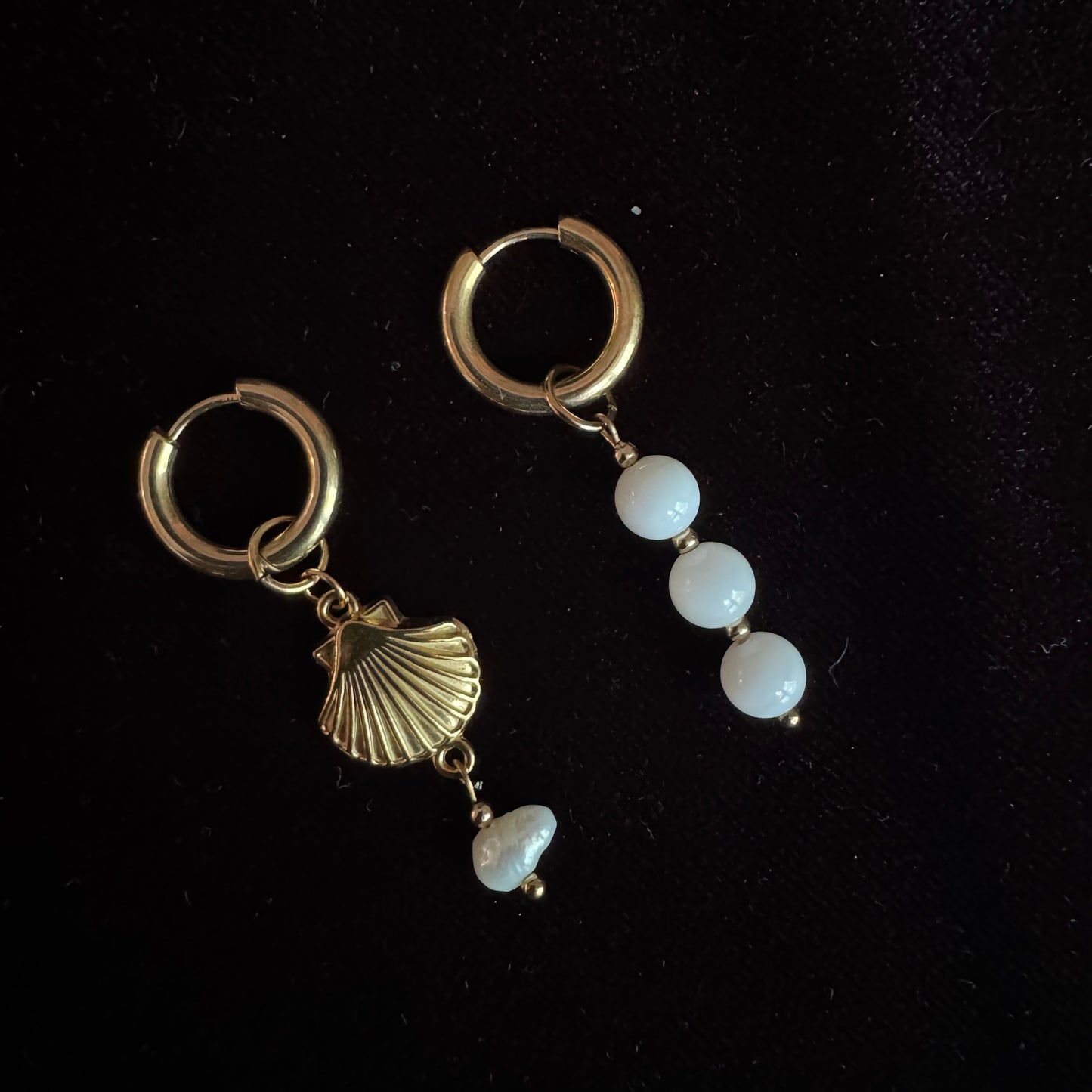Boucles d’oreilles magiques et upcyclées : Écorlia (nacres du Japon)