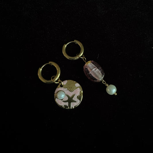 Boucles d’oreilles magiques et upcyclées : Éliora (perles du Japon)
