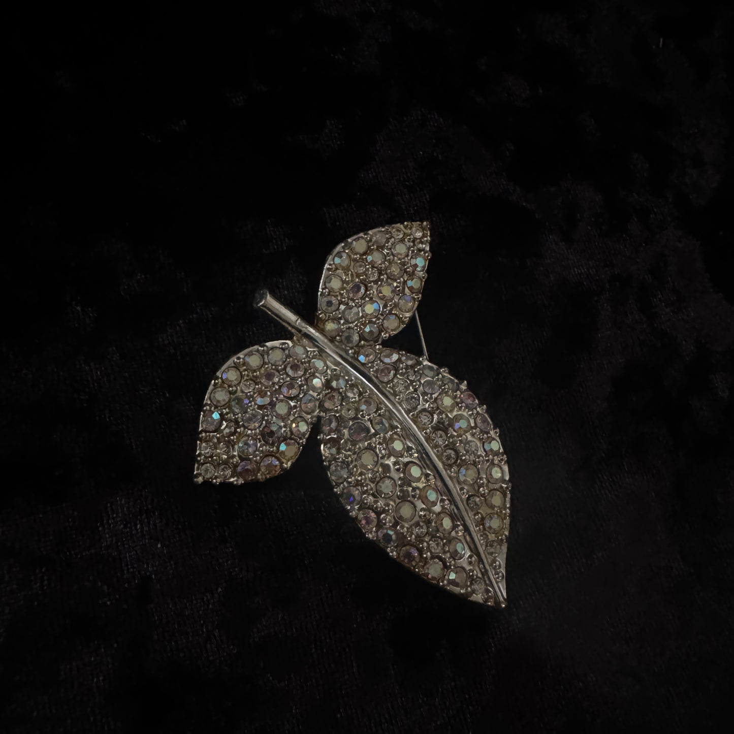 Broche vintage - feuille éternelle